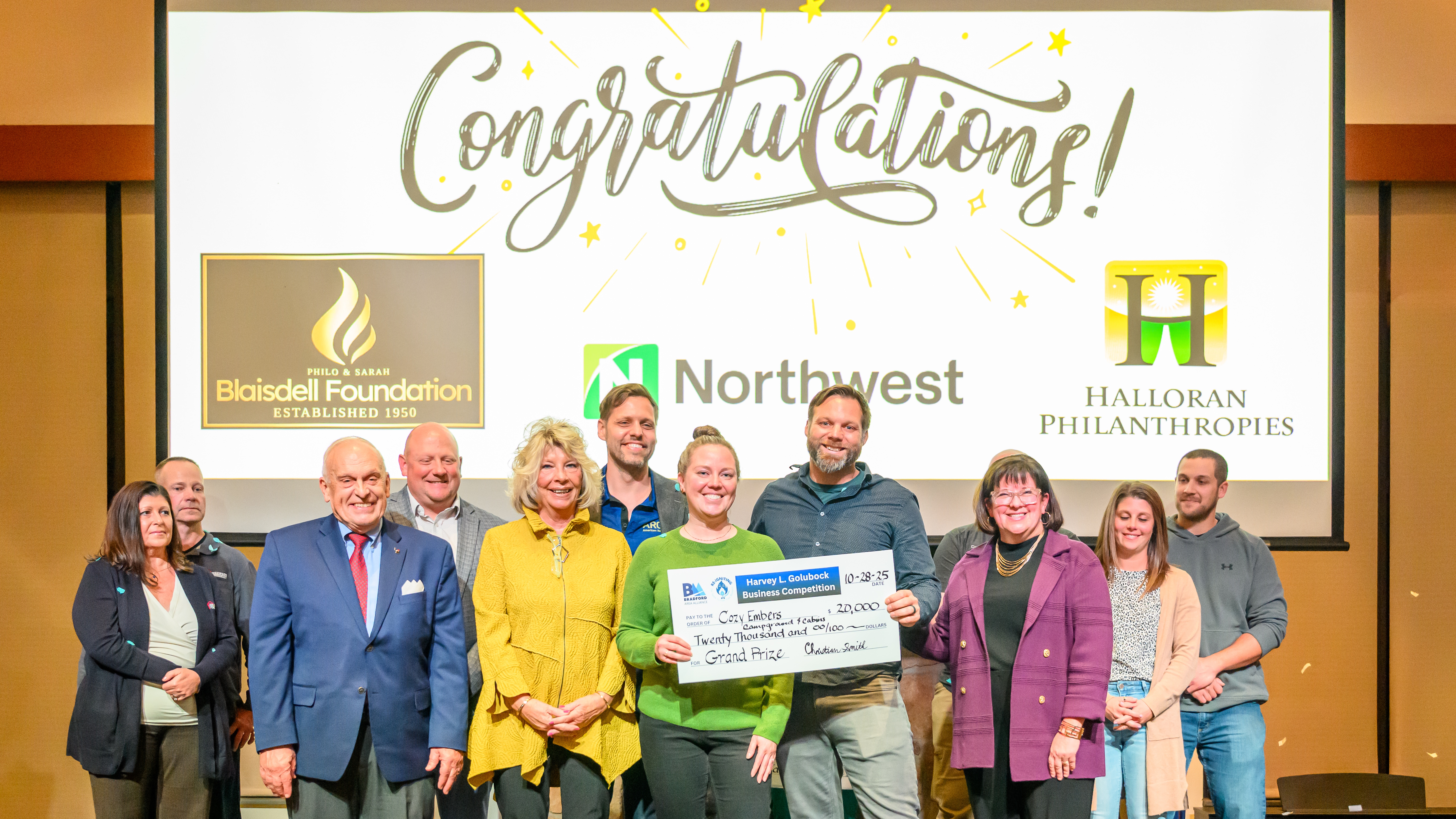 Cozy Embers Campground and Cabins wins 2025 Harvey L. Golubock Business Competition Image