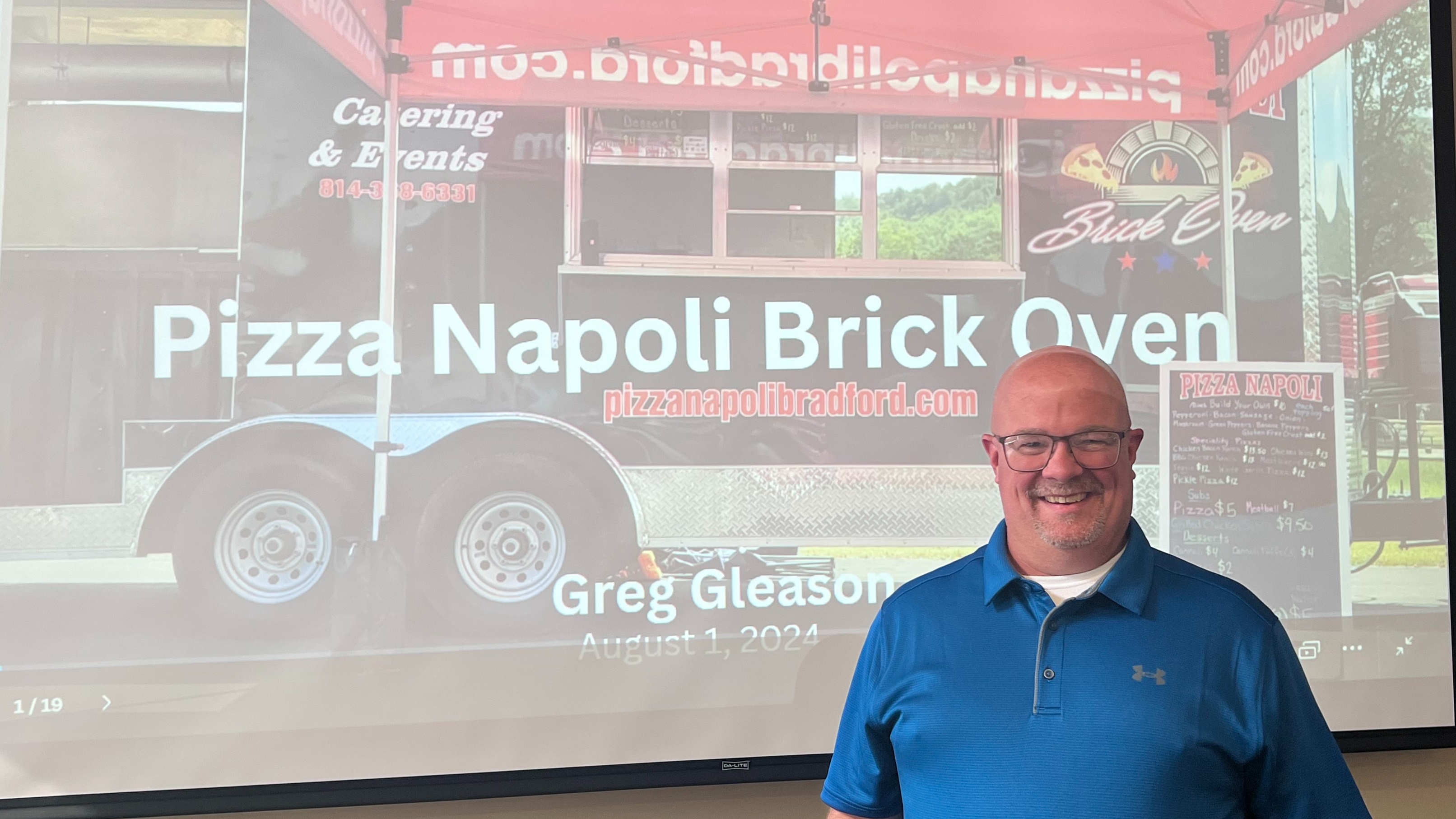 Gleason Presents Napoli’s Brick Oven Pizza Trailer and Catering Services at ELM Clinic Session Image